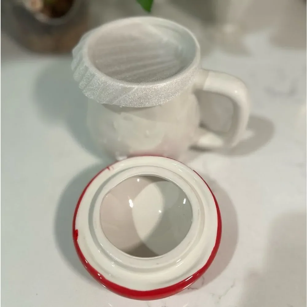 Cozy Cottagecore Goblin Forest Fairy White Ceramic Mushroom Lid Mug